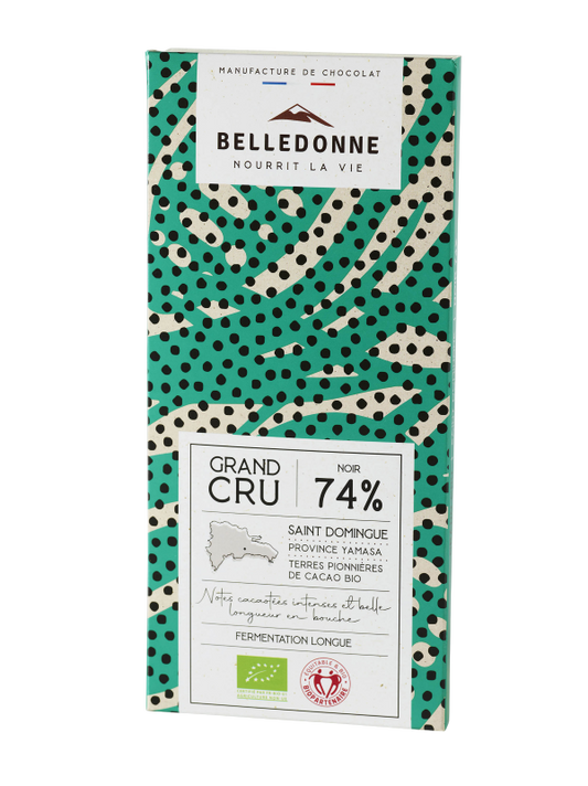 Belledonne -- Tablette noir 74% st domingue bio - 100 g