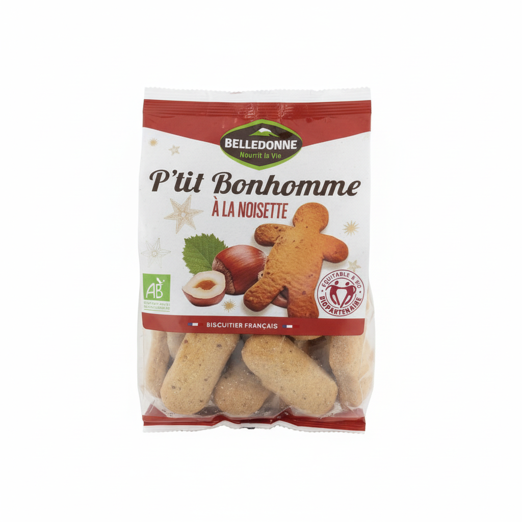 Belledonne -- Biscuits p'tit bonhomme noisette bio