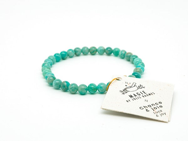 Jolis Baumes -- Bracelet chance & joie amazonite