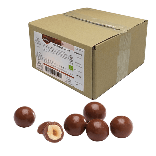 Belledonne -- Noisettes chocolat au lait bio - vrac 2 kg